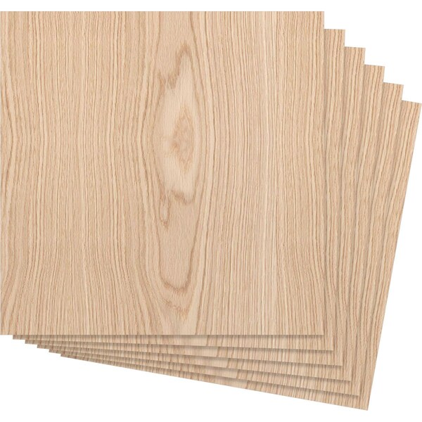 Ekena Millwork 7 3/4W x 7 3/4H x 1/4T Wood Hobby Boards, Red Oak, 6PK HBW08X08X250BRO - main